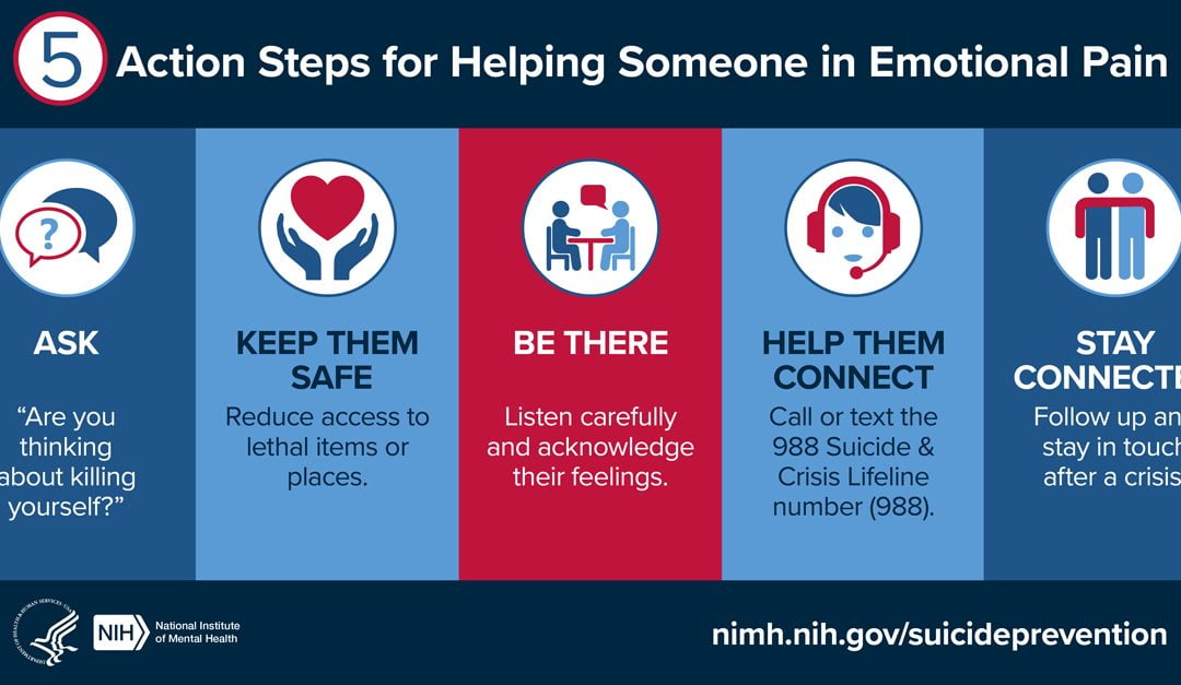 steps to help a person with suicide prevention