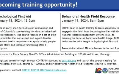 free behavioral health training is available to equip community with valuable skills